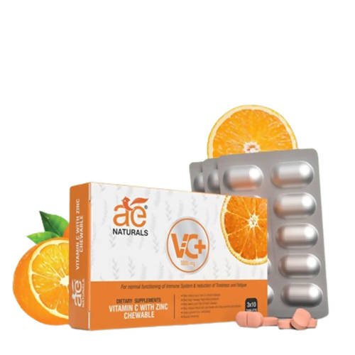 Ae Naturals VC+ Vitamin C Chewable Tablets With Zinc | Grocsy