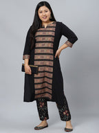 Sztori Geometric Printed Straight Kurta with Pant | Grocsy