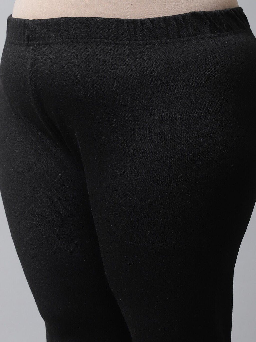 TAG 7 Women Plus size Black Solid Ankle-length Leggings | Grocsy