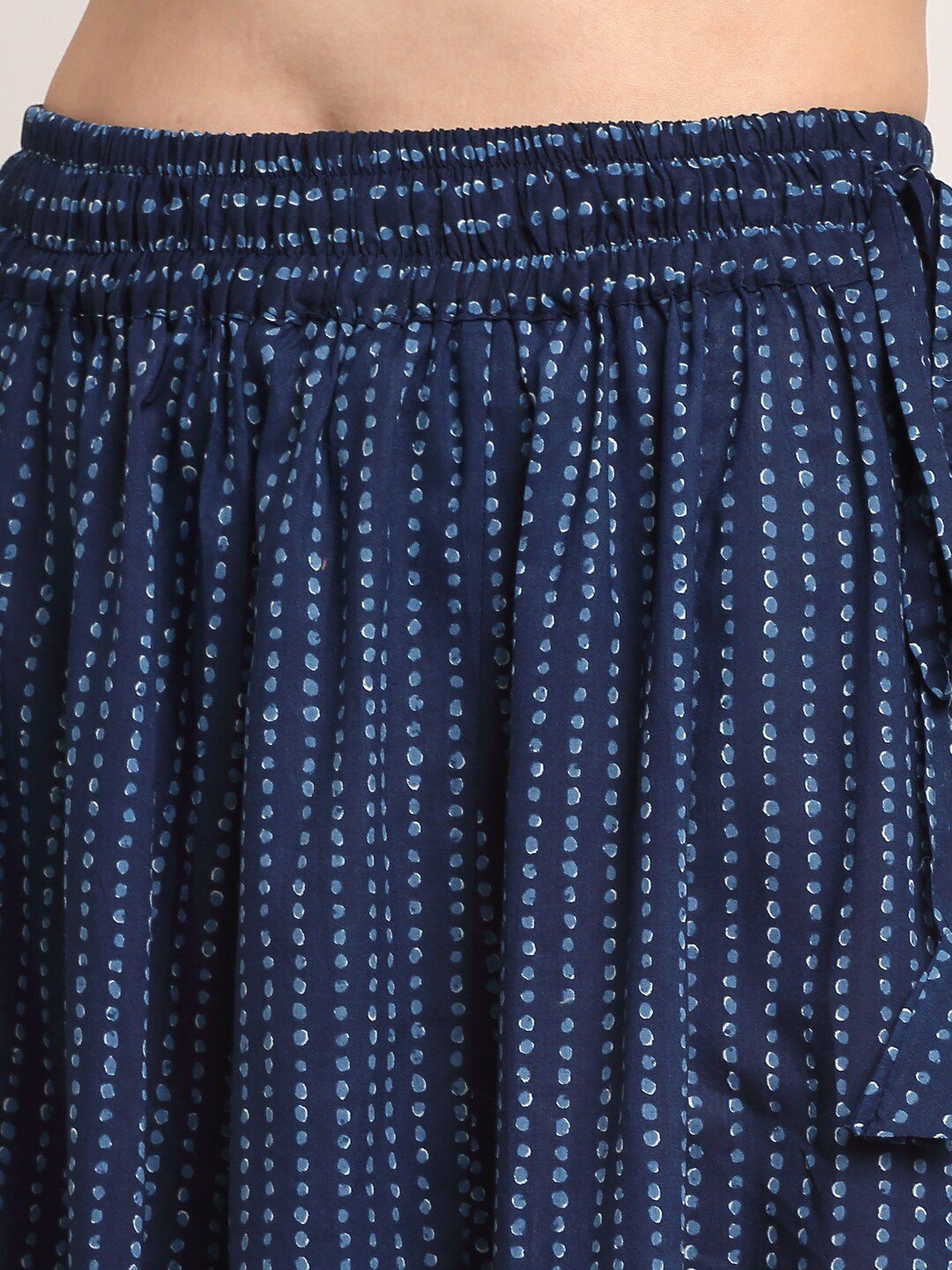 TAG 7 Women Cotton Polka Dot Printed Flared Palazzos | Grocsy