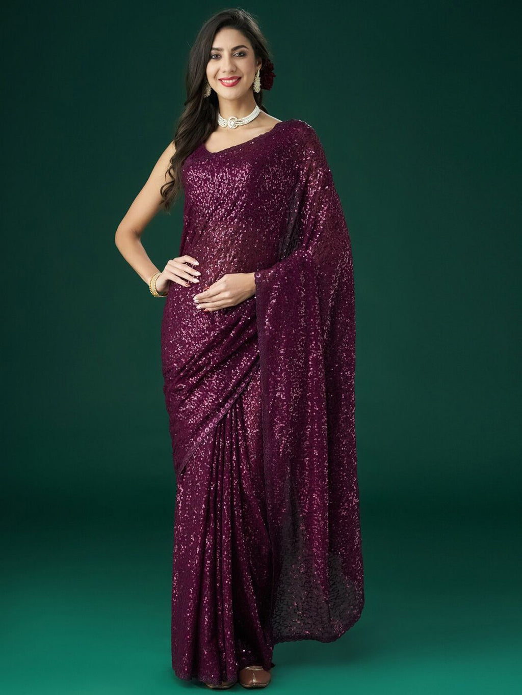kasee Embellished Sequinned Saree | Grocsy