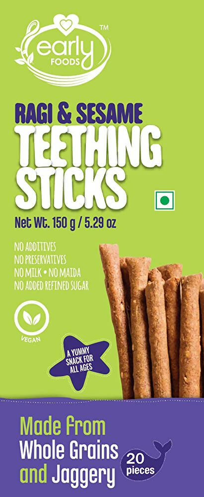 Early Foods Ragi & Sesame Teething Sticks | Grocsy
