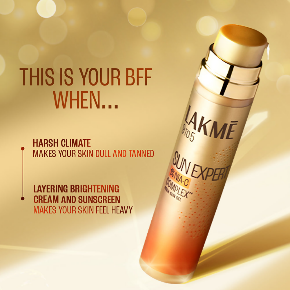 Lakme 9To5 Sun Expert 1% Nia-Vit C Sunscreen, Spf 50 Pa++++++ | Grocsy