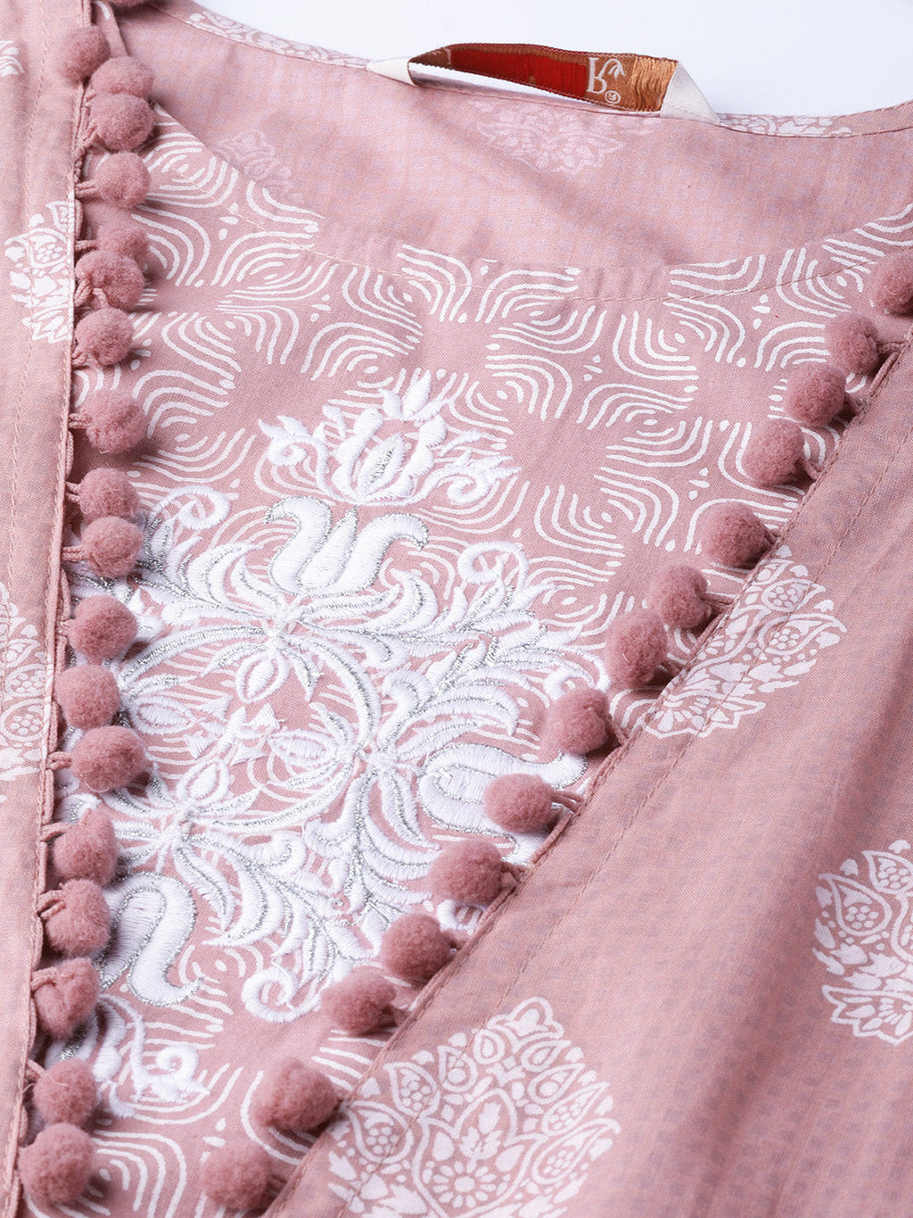 Juniper Womens Pink Cambric Double Layered Kurta | Grocsy