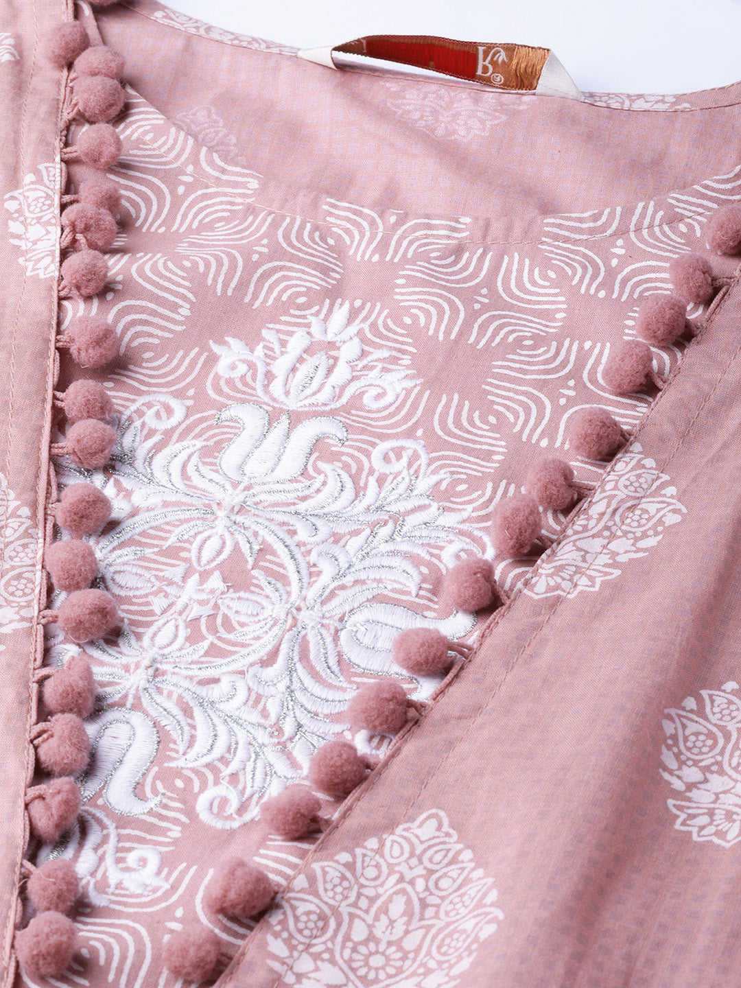 Juniper Womens Pink Cambric Double Layered Kurta | Grocsy