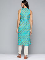 HERE&NOW Ethnic Motifs Printed Straight Kurta | Grocsy