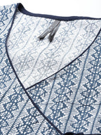 HERE&NOW Printed Wrap Designed Layered Kurta | Grocsy