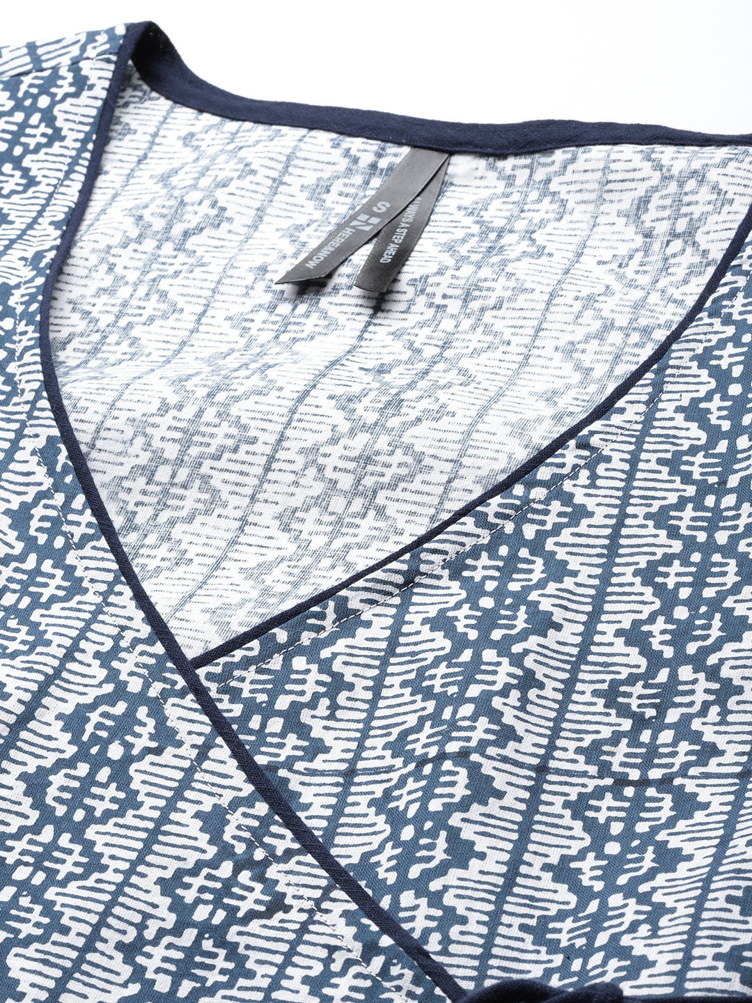 HERE&NOW Printed Wrap Designed Layered Kurta | Grocsy