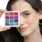 CUFFS N LASHES X The Shystyles Palette 12 Color Mini Palette - Glitter Heart 2 | Grocsy