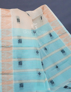 Kalanetha Shades of Cream Pure Kanchi Cotton Saree With Kanchi Traditional Border By Gayathri Reddy Designer Studio | Grocsy
