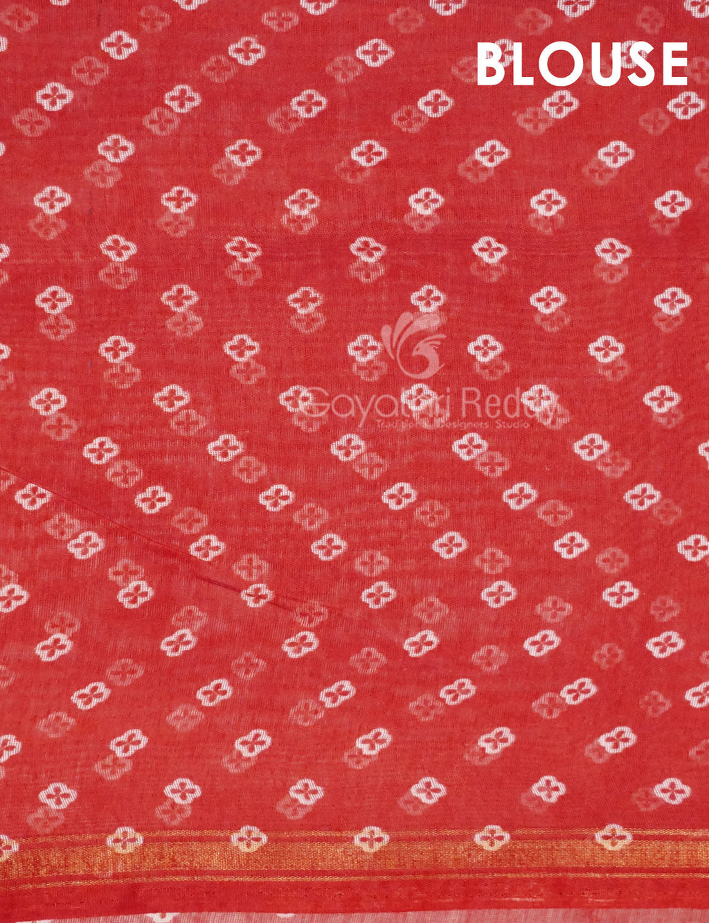 Shades of Tomato Mix Orange Colour Floral Design Semi Chanderi Saree By Gayathri Reddy Designer Studio | Grocsy