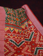 Green Colored Patan Patola Semi Chanderi Saree By Gayathri Reddy Designer Studio | Grocsy