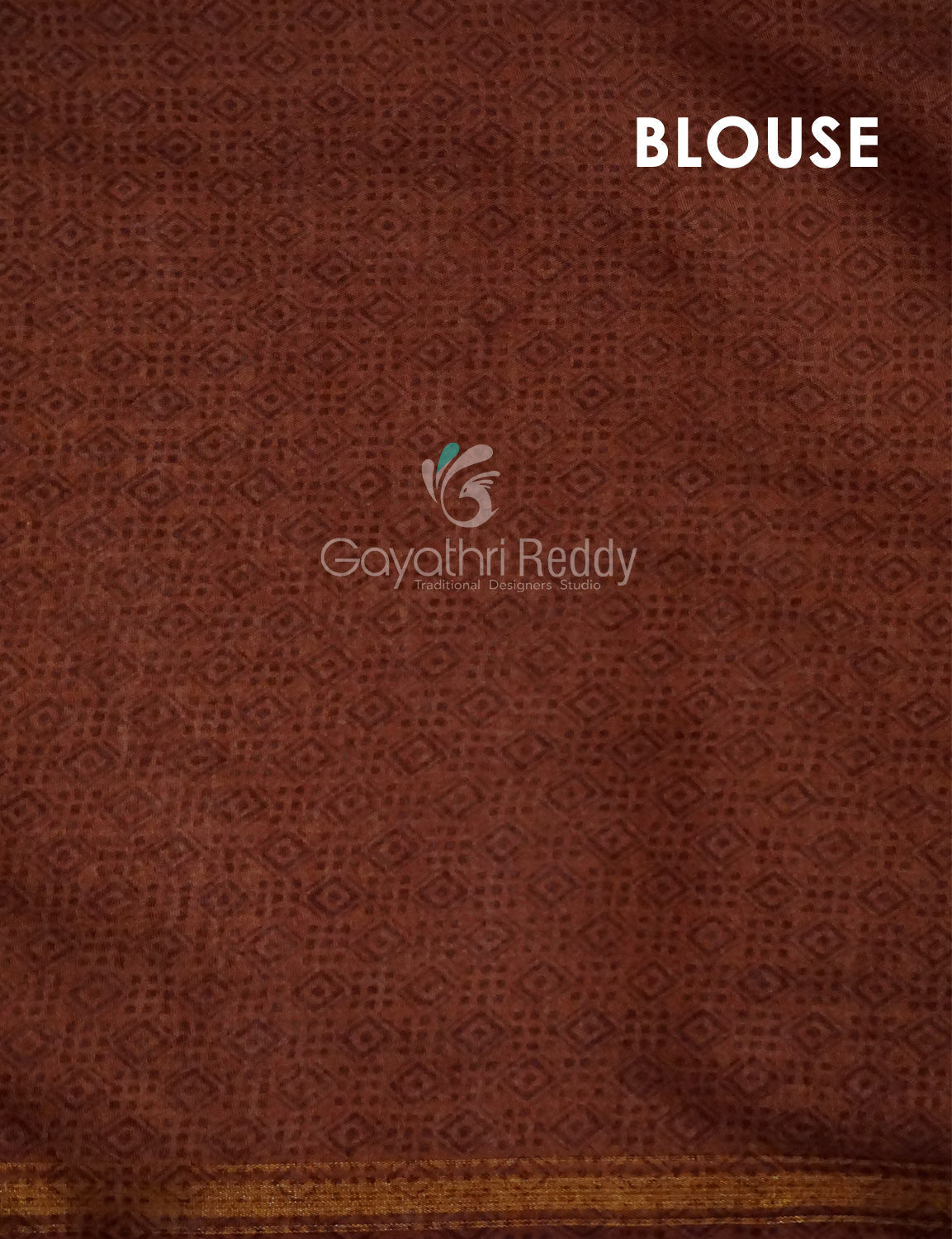 Maroon Brown Mix Floral PrintSemi Chanderi Saree By Gayathri Reddy Designer Studio | Grocsy