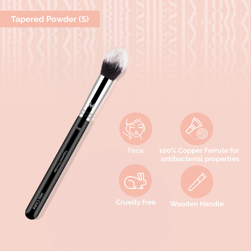 Miss Claire M8 - Tapered Powder (S) Brush - Chrome | Grocsy