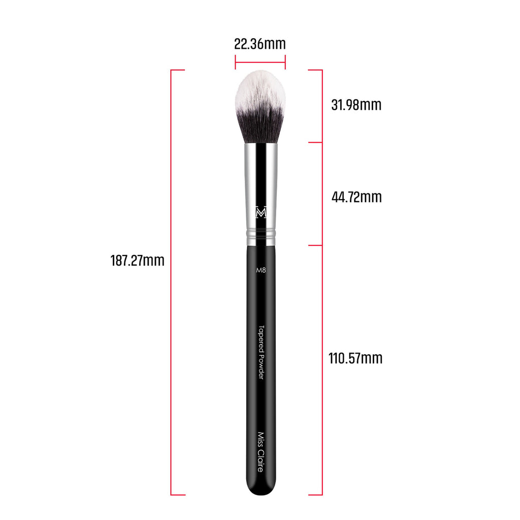 Miss Claire M8 - Tapered Powder (S) Brush - Chrome | Grocsy