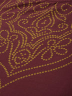 All About You Women Maroon Bandhani Printed Kurta with Trousers | Grocsy
