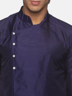 Sethukrishna Mens Navy Blue Kurta with Pyjamas | Grocsy