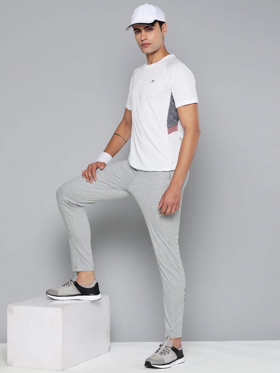 Alcis Men Colourblocked Dry Tech Slim Fit Sports T-shirt | Grocsy