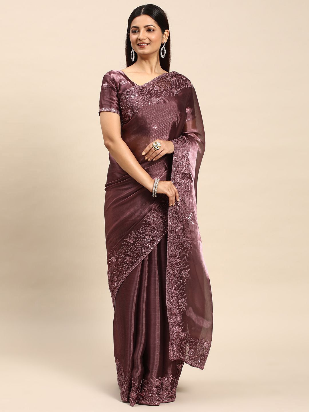 kasee Embroidered Organza Saree | Grocsy