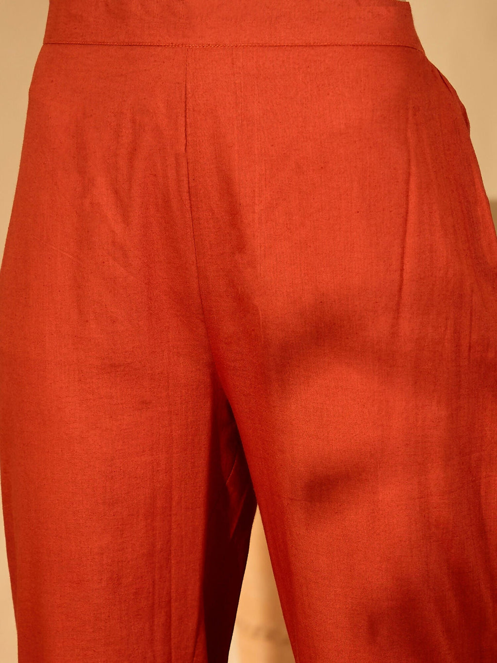 Joban Fashion Embroidery Rust Pure Cotton Cord Set | Grocsy