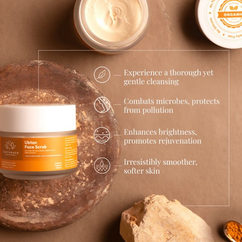 Earthraga Ubtan and Turmeric Face Scrub | Grocsy