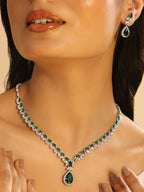 Nuyug Celestial Emerald Cubic ZIrcon Necklace Set | Grocsy