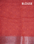 Light Peach And Orange Colour Semi Chanderi Saree By Gayathri Reddy Designer Studio | Grocsy