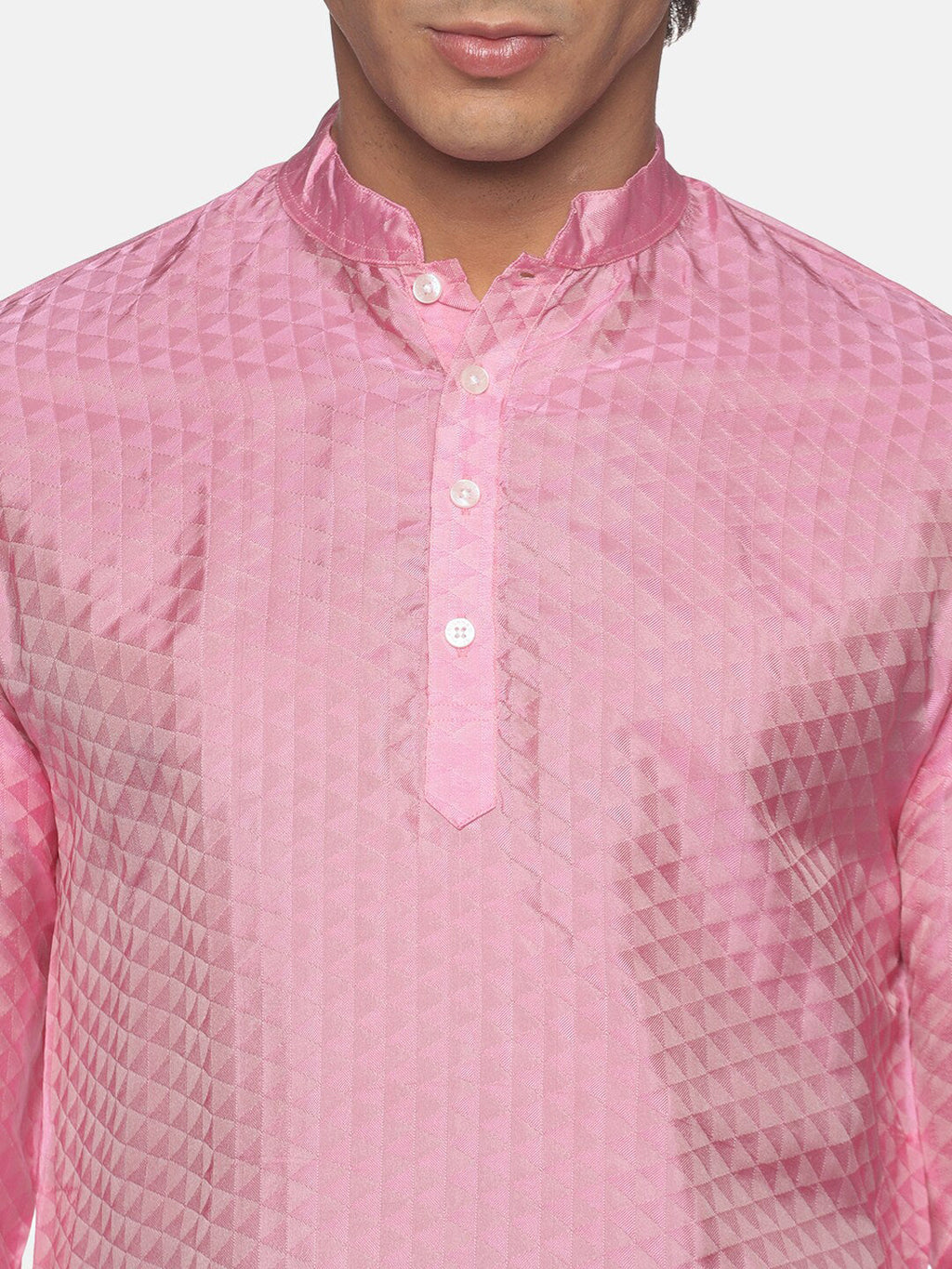 Sethukrishna Men Pink Kurta with Churidar | Grocsy