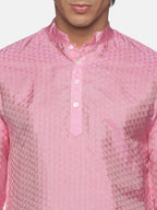Sethukrishna Men Pink Kurta with Churidar | Grocsy