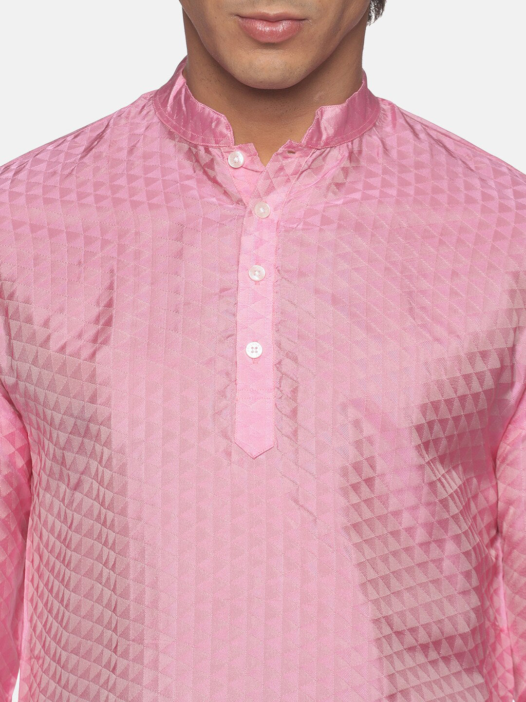 Sethukrishna Men Pink Kurta with Churidar | Grocsy