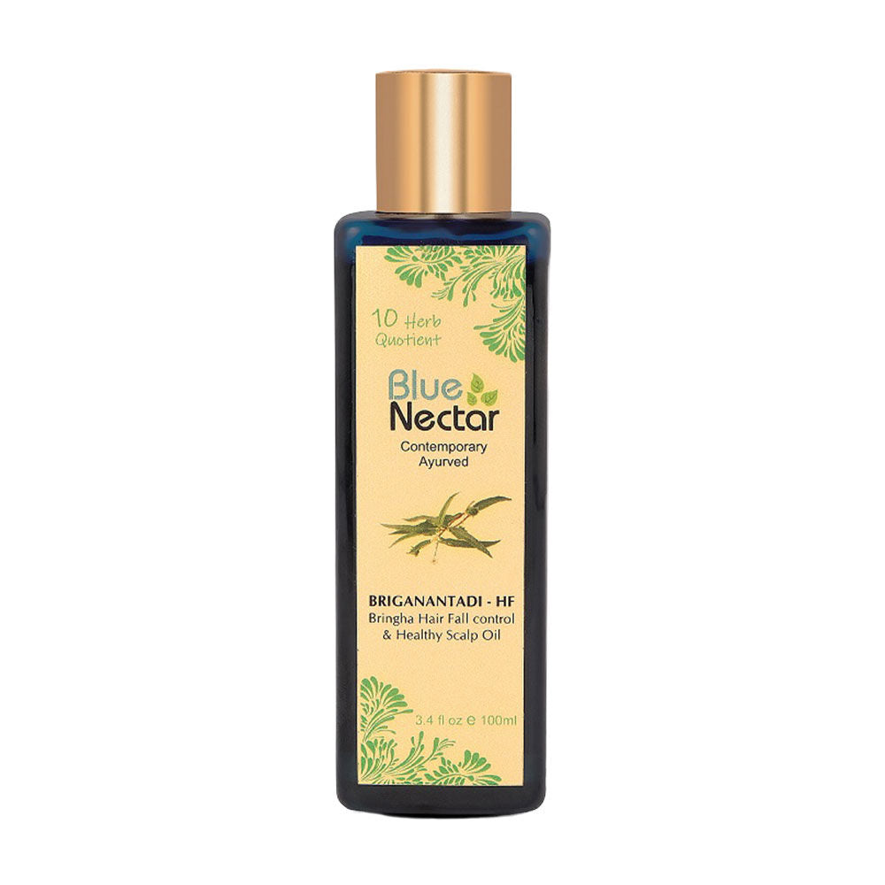 Blue Nectar Briganantadi - Hf Bringha Hair Fall Control & Healthy Scalp Hair Oil | Grocsy