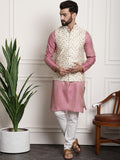 Sojanya Ethnic Motifs Regular Kurta With Churidar & With Nehru Jacket | Grocsy