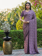 Tikhi Imli Geometric Woven Design Ready to Wear Saree | Grocsy