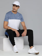 Alcis Men Colourblocked Dry Tech Slim Fit Sports T-shirt | Grocsy