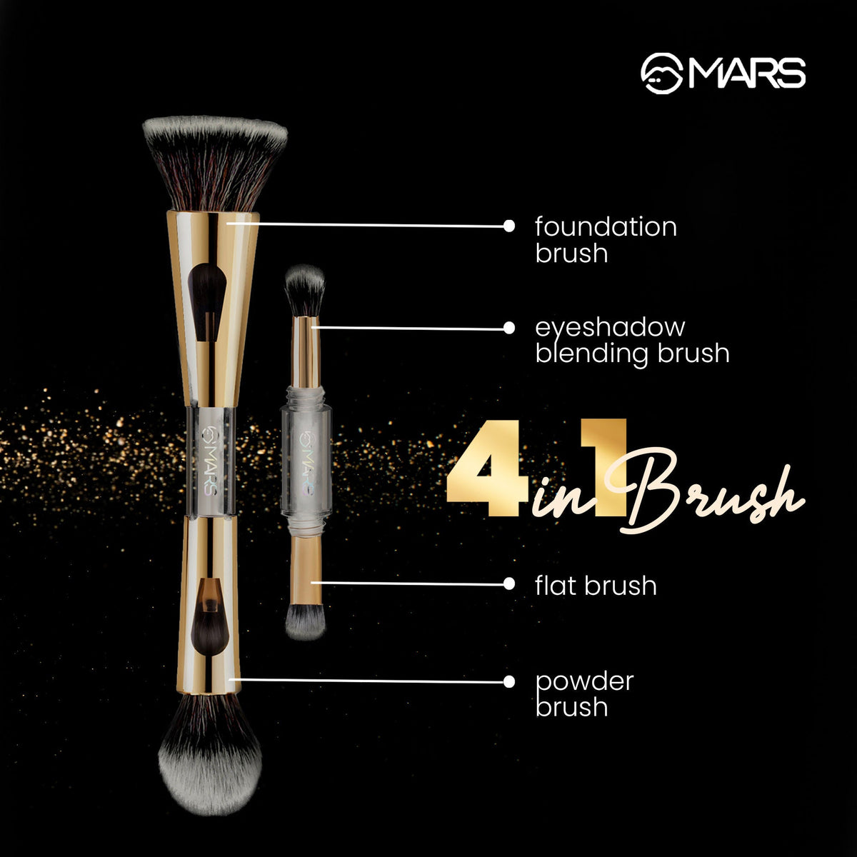 MARS Cosmetics 4 In 1 Travel Brush | Grocsy