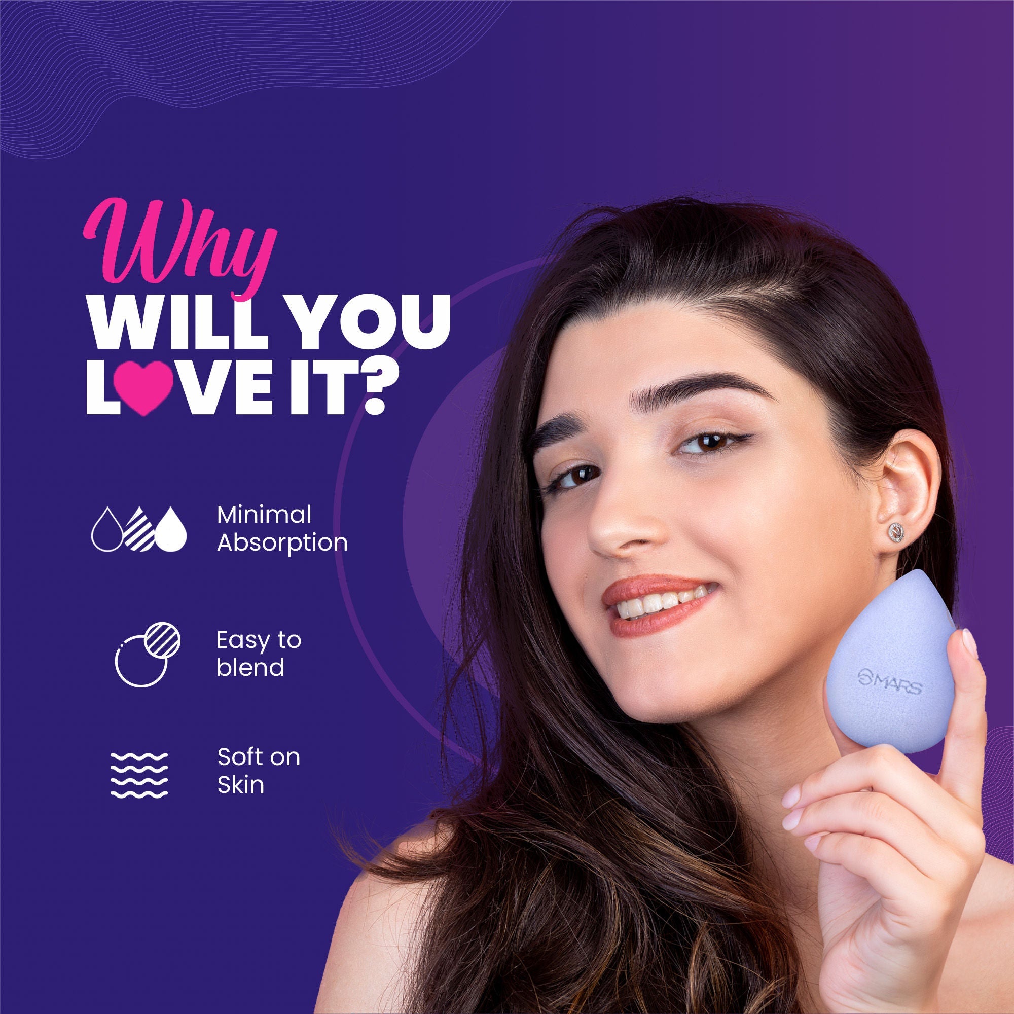 MARS Cosmetics Microfibre Velvet Beauty Blender | Grocsy