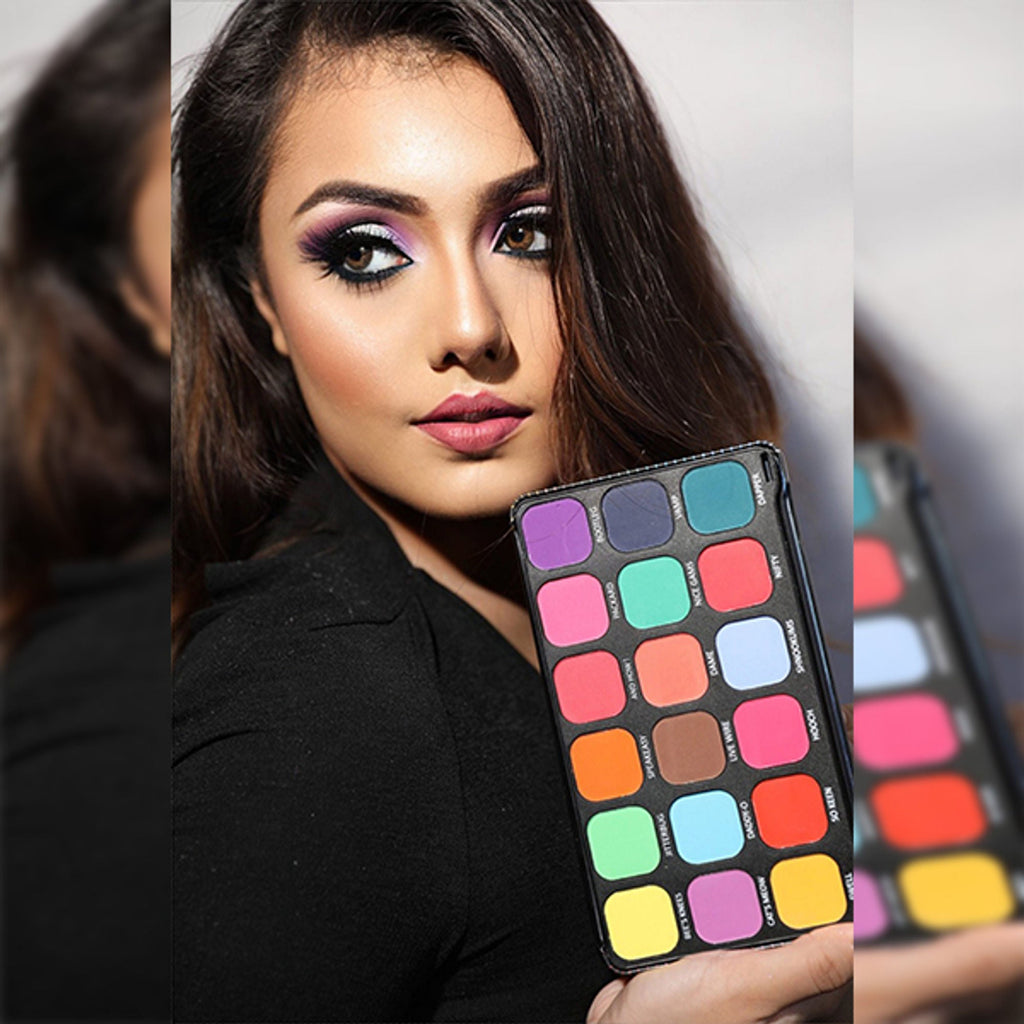Europe Girl 18 Colour Paint Eyeshadow Palette - Pastel Matte | Grocsy