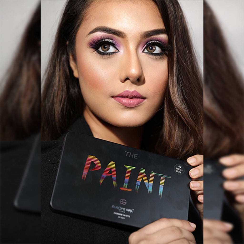 Europe Girl 18 Colour Paint Eyeshadow Palette - Pastel Matte | Grocsy