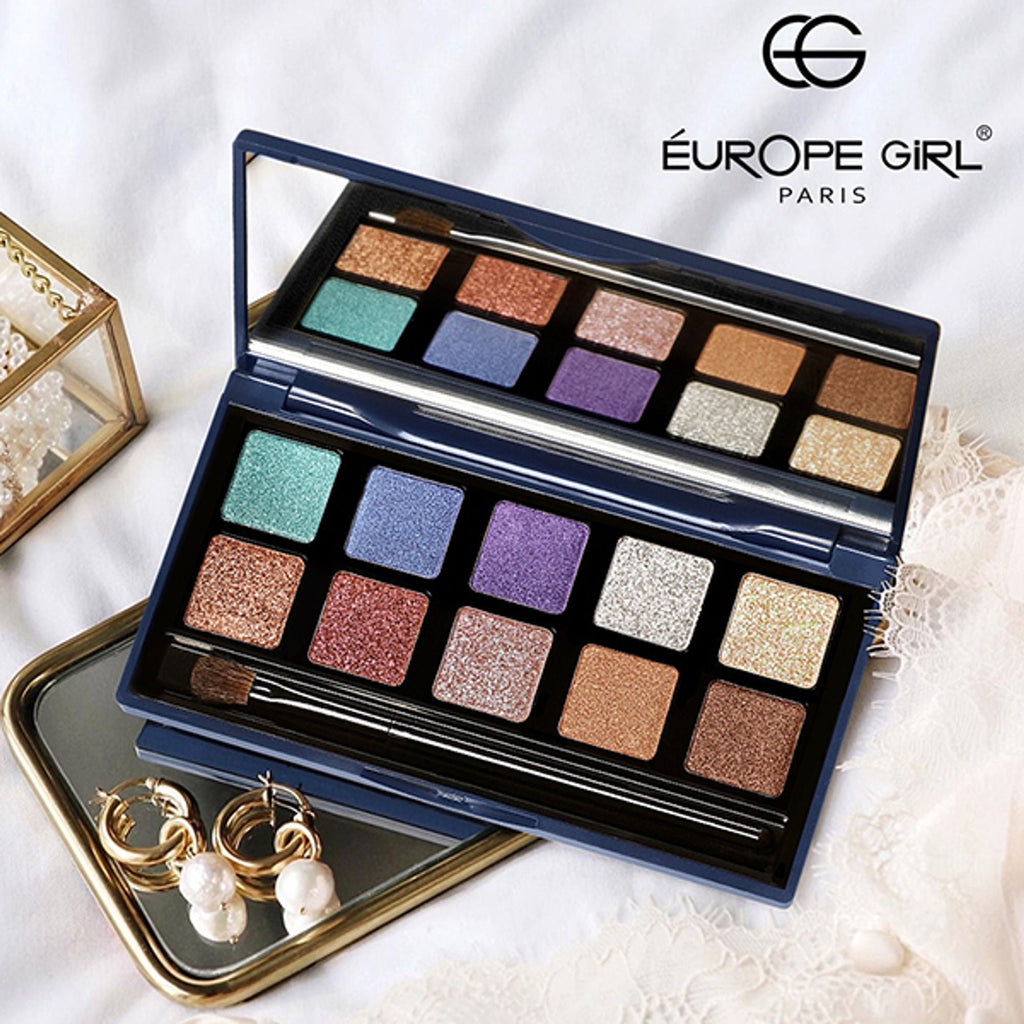 Europe Girl 10 Colour Eyeshadow Secret Palette - Diamond Dust | Grocsy