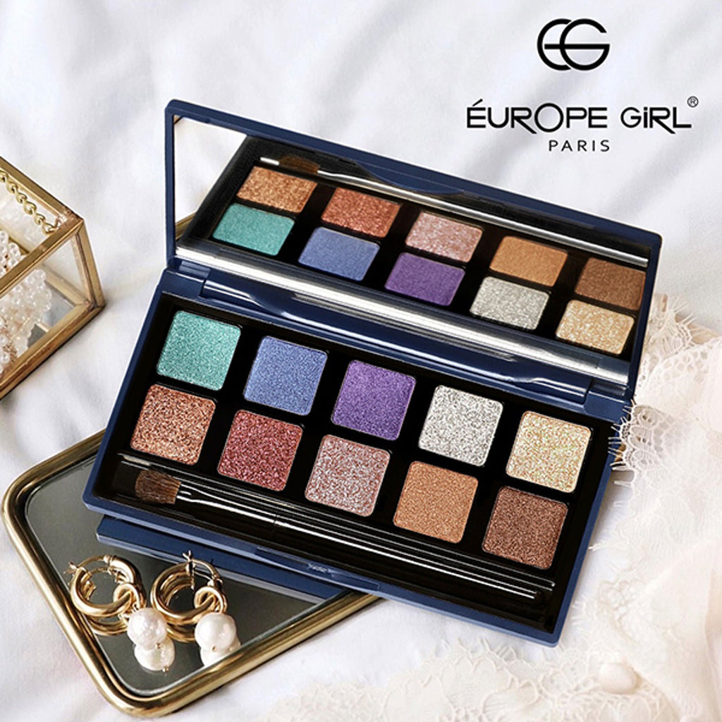Europe Girl 10 Colour Eyeshadow Secret Palette - Eye Catching | Grocsy