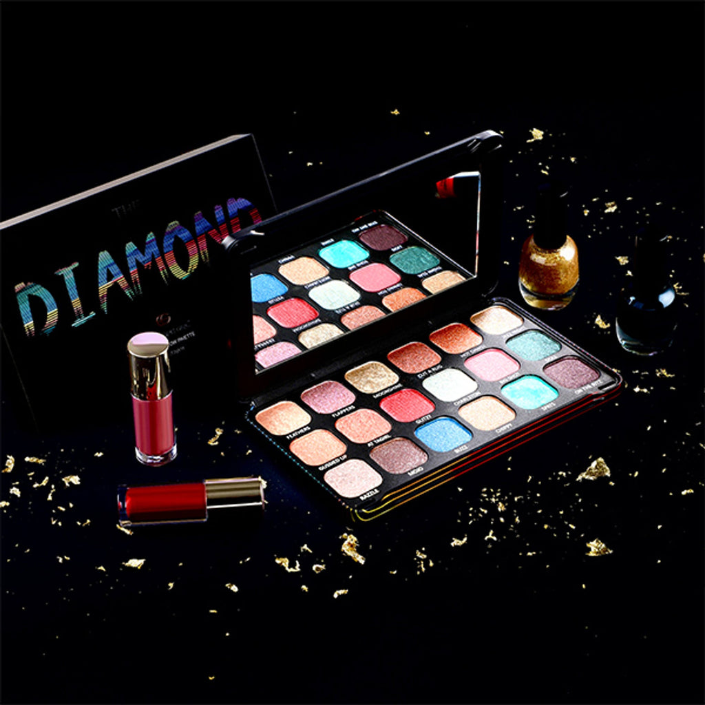 Europe Girl 18 colour Diamond Eyeshadow Palette - Dazzle Light | Grocsy