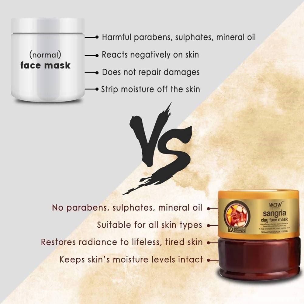Wow Skin Science Sangria Clay Face Mask | Grocsy