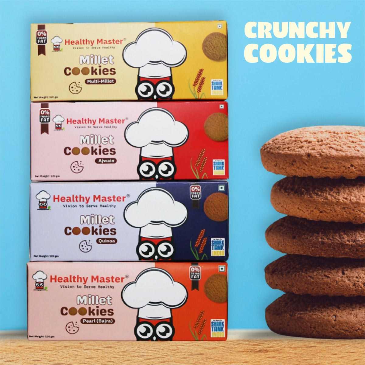 Healthy Master Crunchy Millet Cookies Combo | Grocsy