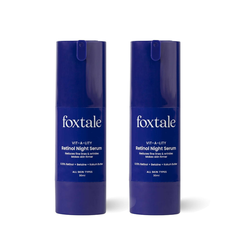 Foxtale 0.15% Beginner Friendly Retinol Night Serum, Anti-Aging, Reduces Fine Lines and Wrinkles, For Younger-looking Skin | Grocsy