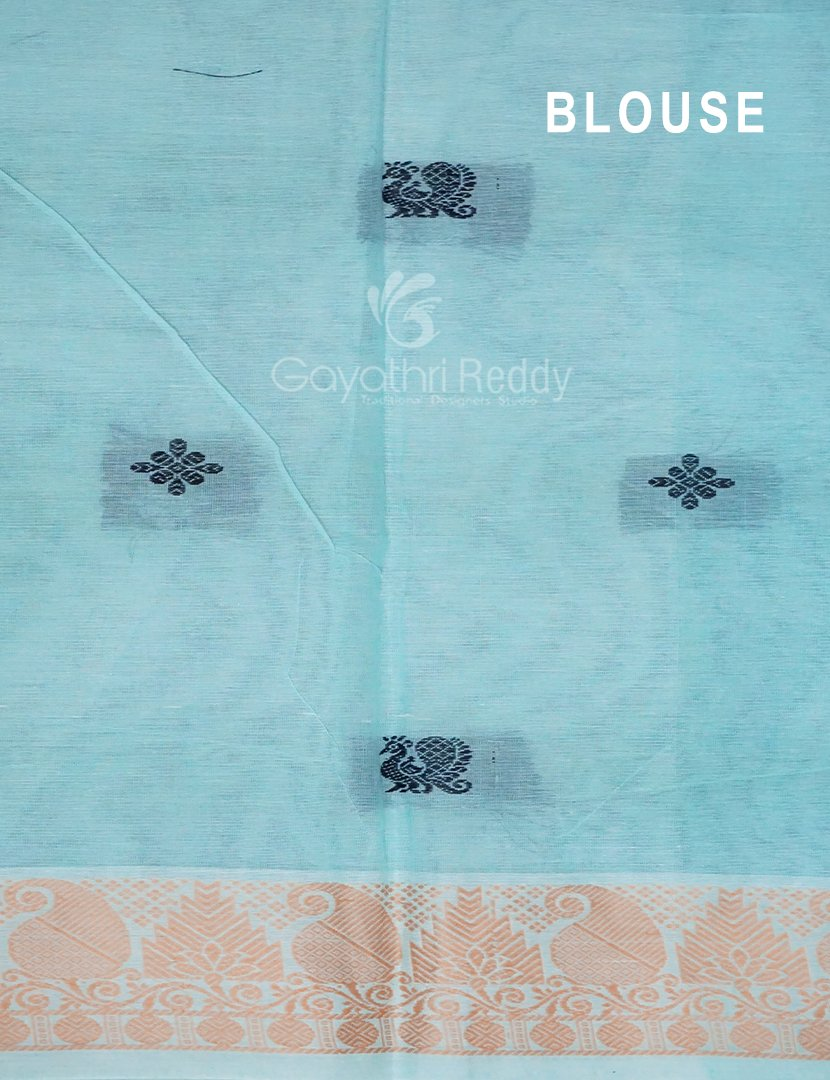 Kalanetha Shades of Cream Pure Kanchi Cotton Saree With Kanchi Traditional Border By Gayathri Reddy Designer Studio | Grocsy