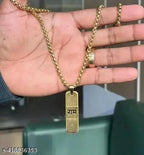 Tehzeeb Creations Brass Bhagwan Ram Name Pendant In Golden Colour | Grocsy