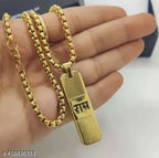 Tehzeeb Creations Brass Bhagwan Ram Name Pendant In Golden Colour | Grocsy