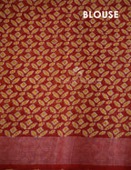 Green Colored Patan Patola Semi Chanderi Saree By Gayathri Reddy Designer Studio | Grocsy