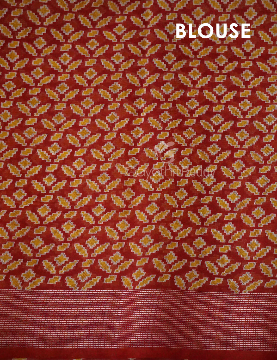 Green Colored Patan Patola Semi Chanderi Saree By Gayathri Reddy Designer Studio | Grocsy