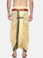 Sethukrishna Men Beige Solid Dhoti Pant | Grocsy